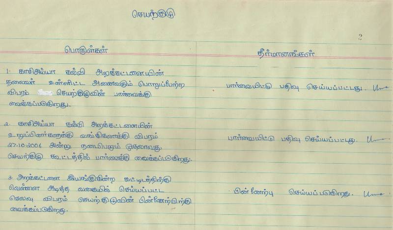 பொதுக்குழுவில் கலந்து கொண்டவர்களின் விபரம்